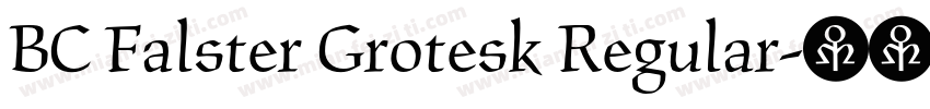 BC Falster Grotesk Regular字体转换